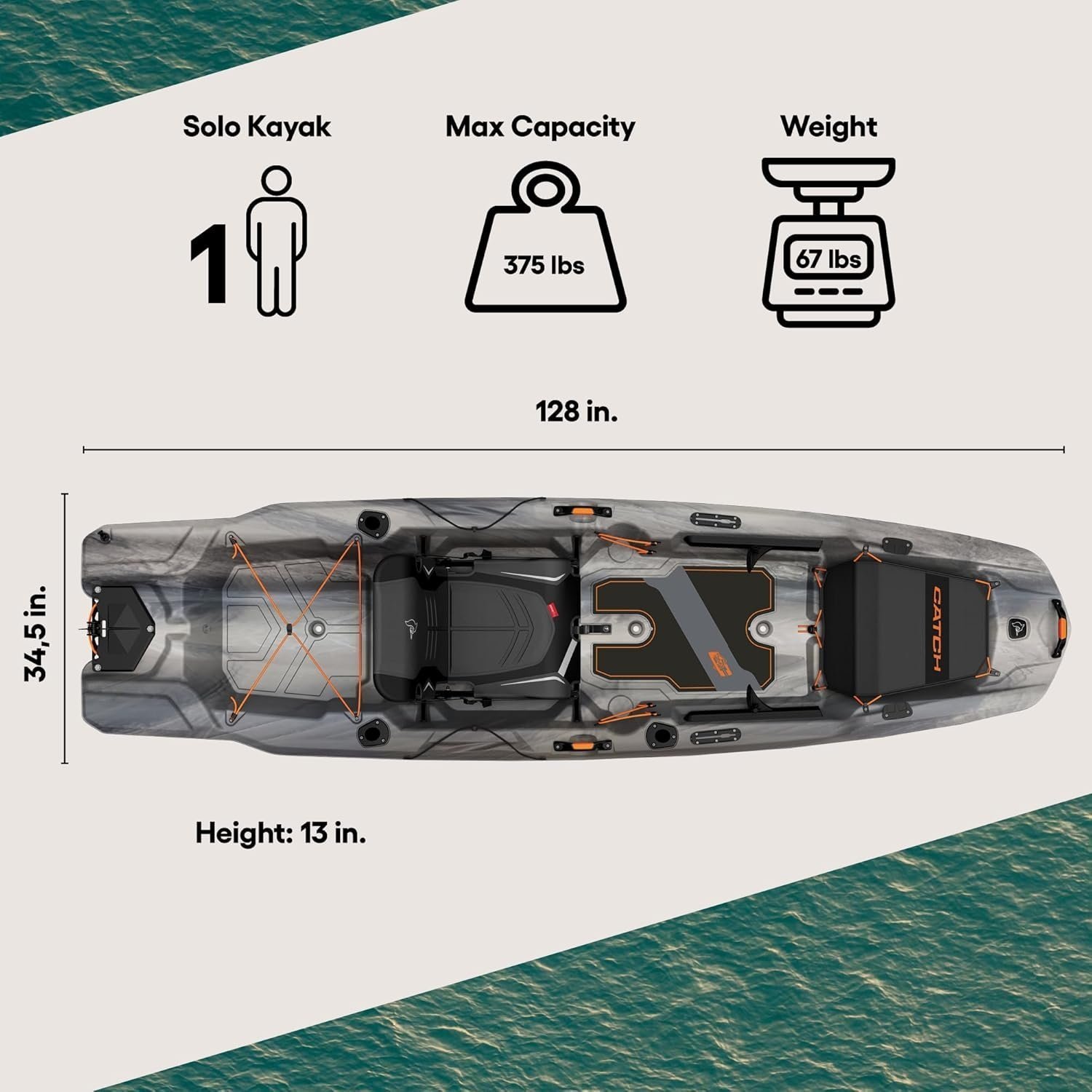 Pelican Catch Mode 110 Fishing Kayak - Image 5